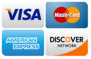 We Accept Most Major Credit Cards